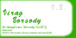 virag borsody business card